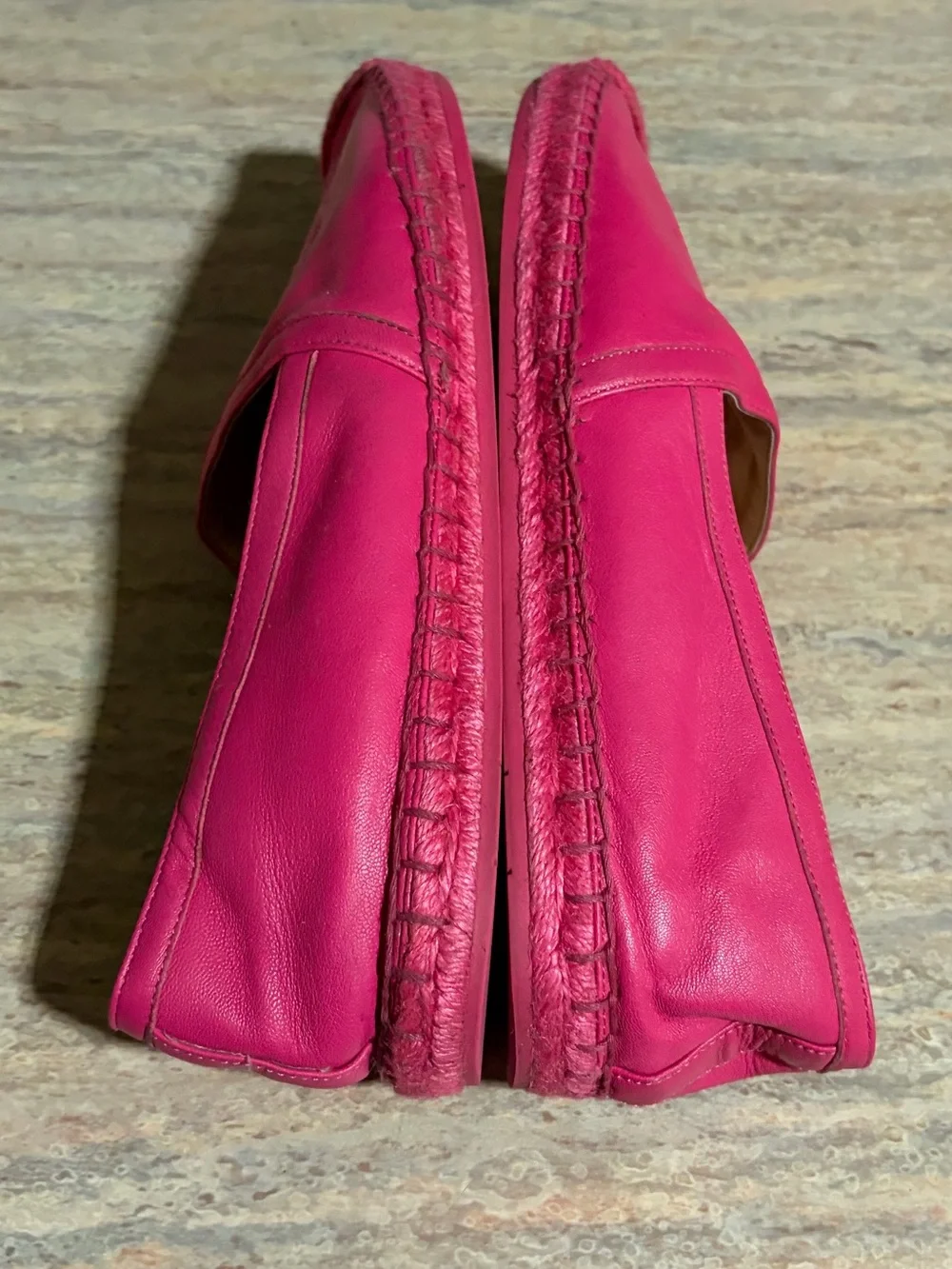 Coach Hot Pink Leather Espadrilles
